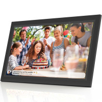 Produktbild för PFF-1503B 15.6 FULL HD digital Wi-Fi photoframe with FRAMEO photo software Black