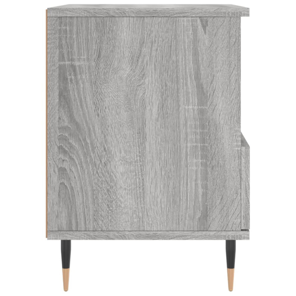 Produktbild för Sängbord 2 st grå sonoma 40x35x50 cm konstruerat trä