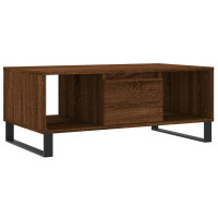 Produktbild för Soffbord brun ek 90x50x36,5 cm konstruerat trä