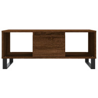 Produktbild för Soffbord brun ek 90x50x36,5 cm konstruerat trä