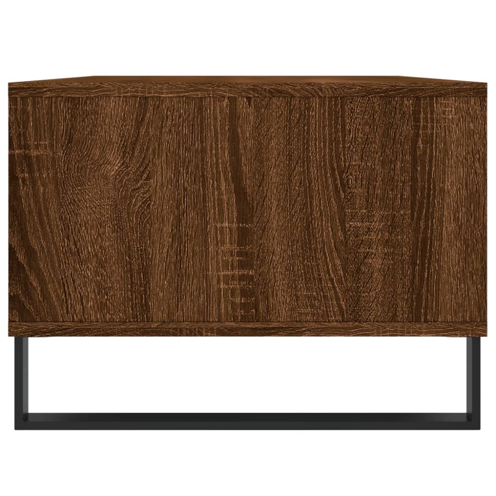 Produktbild för Soffbord brun ek 90x50x36,5 cm konstruerat trä