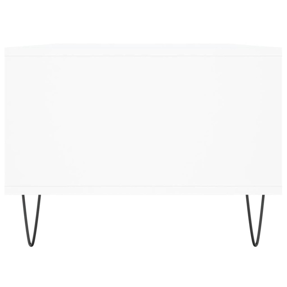 Produktbild för Soffbord vit 90x50x36,5 cm konstruerat trä