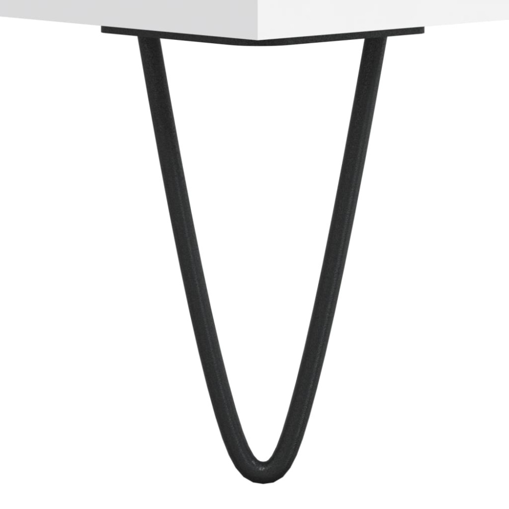 Produktbild för Soffbord vit 90x50x36,5 cm konstruerat trä