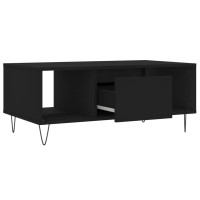 Produktbild för Soffbord svart 90x50x36,5 cm konstruerat trä