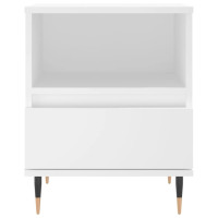 Miniatyr av produktbild för Sängbord vit 40x35x50 cm konstruerat trä