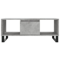Miniatyr av produktbild för Soffbord betonggrå 90x50x36,5 cm konstruerat trä