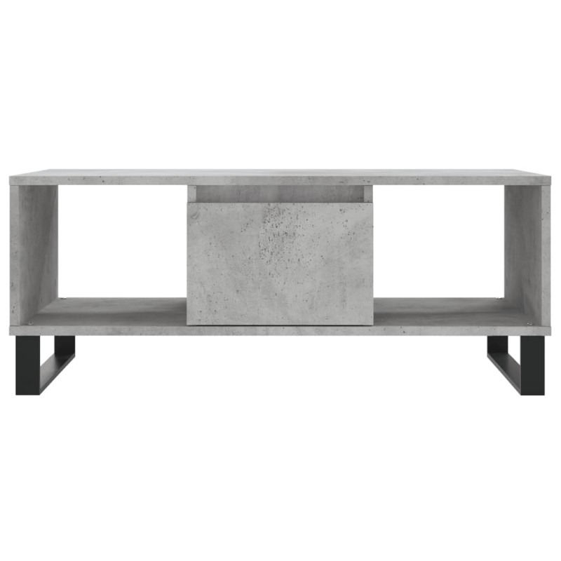 Produktbild för Soffbord betonggrå 90x50x36,5 cm konstruerat trä