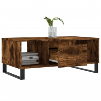 Produktbild för Soffbord rökfärgad ek 90x50x36,5 cm konstruerat trä
