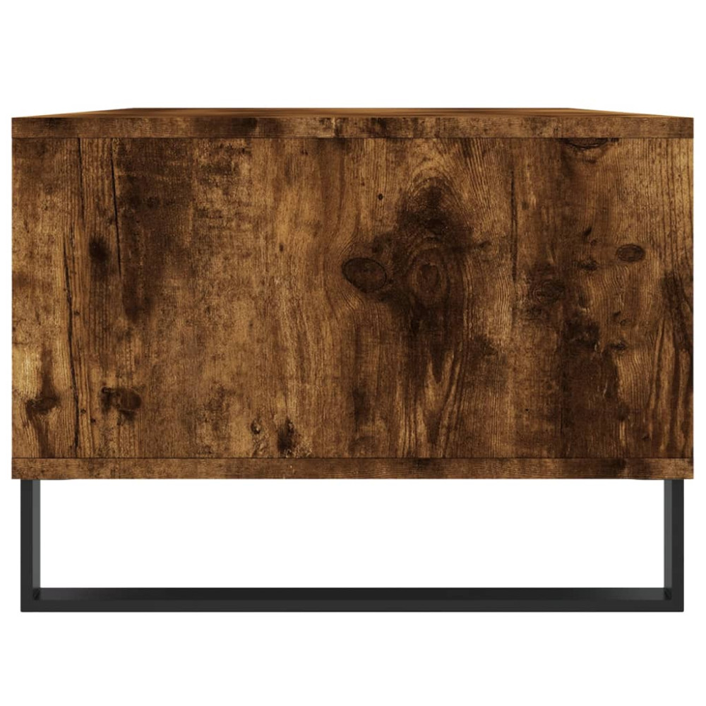 Produktbild för Soffbord rökfärgad ek 90x50x36,5 cm konstruerat trä