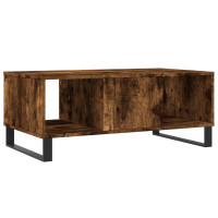 Produktbild för Soffbord rökfärgad ek 90x50x36,5 cm konstruerat trä