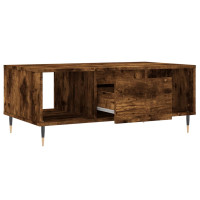 Produktbild för Soffbord rökfärgad ek 90x50x36,5 cm konstruerat trä
