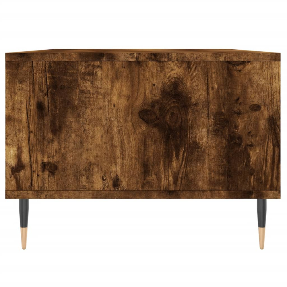 Produktbild för Soffbord rökfärgad ek 90x50x36,5 cm konstruerat trä