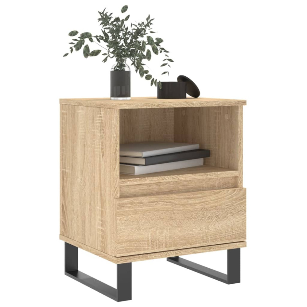 Produktbild för Sängbord 2 st sonoma-ek 40x35x50 cm konstruerat trä