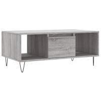 Produktbild för Soffbord grå sonoma 90x50x36,5 cm konstruerat trä