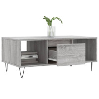 Produktbild för Soffbord grå sonoma 90x50x36,5 cm konstruerat trä