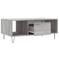 Produktbild för Soffbord grå sonoma 90x50x36,5 cm konstruerat trä