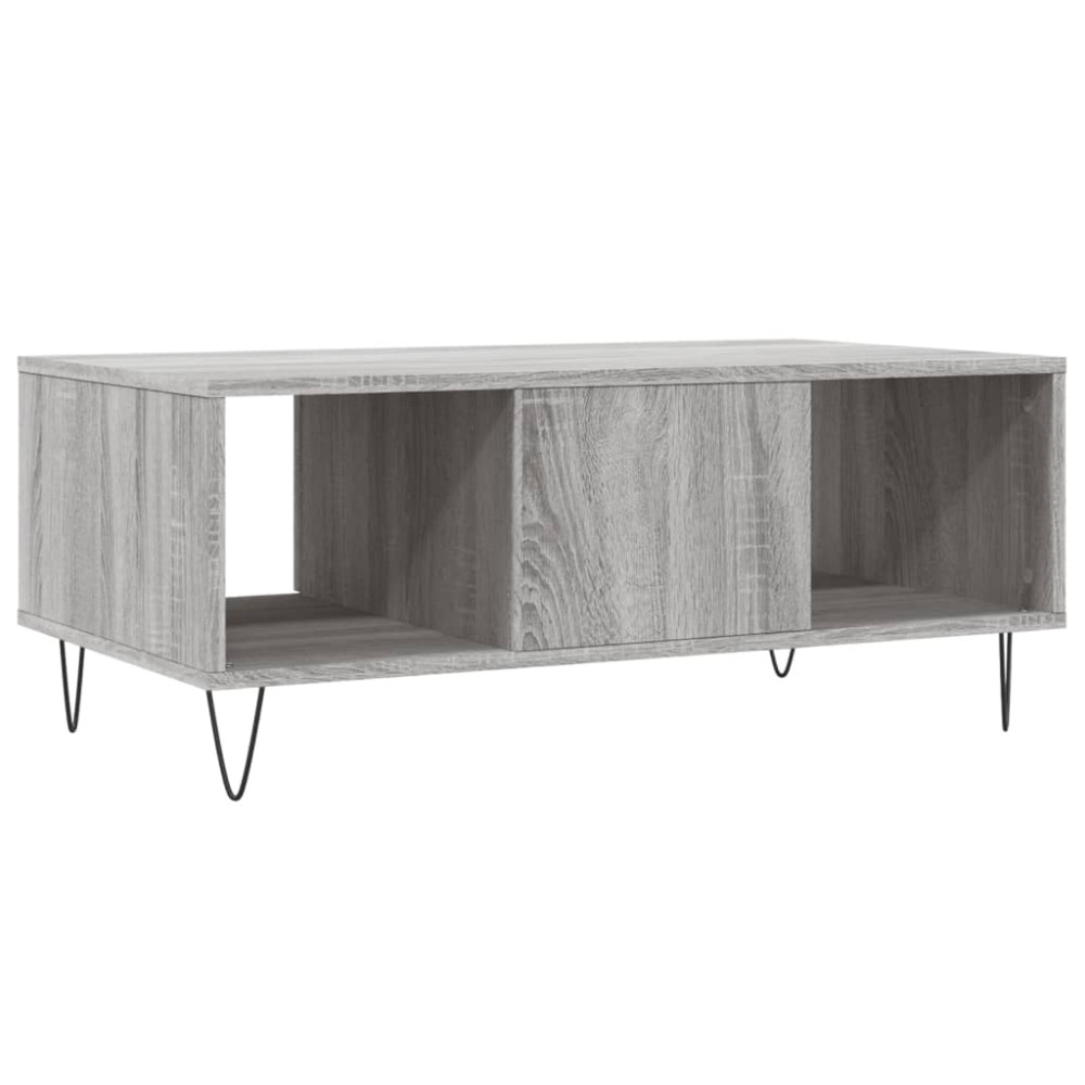 Produktbild för Soffbord grå sonoma 90x50x36,5 cm konstruerat trä