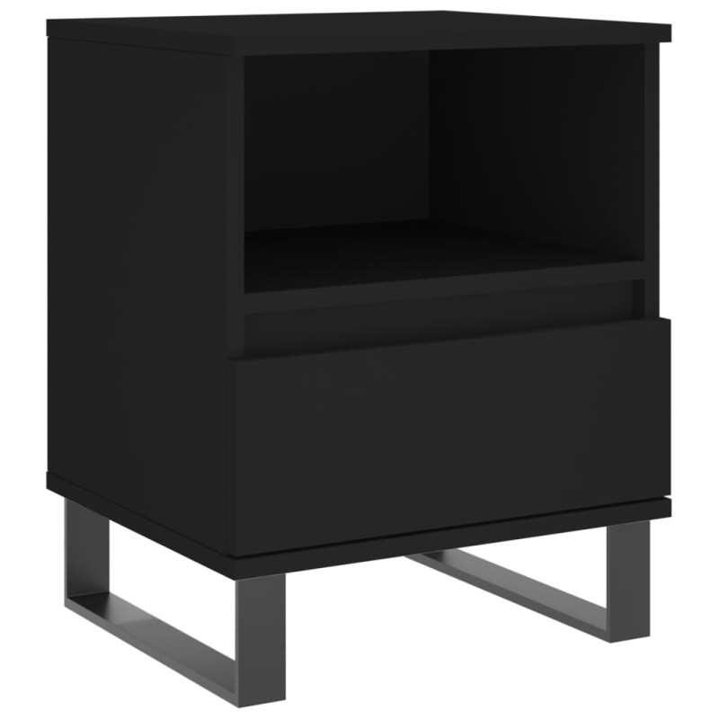 Produktbild för Sängbord 2 st svart 40x35x50 cm konstruerat trä
