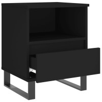 Miniatyr av produktbild för Sängbord 2 st svart 40x35x50 cm konstruerat trä