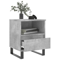 Produktbild för Sängbord 2 st betonggrå 40x35x50 cm konstruerat trä