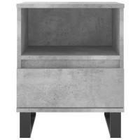 Produktbild för Sängbord 2 st betonggrå 40x35x50 cm konstruerat trä