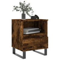 Produktbild för Sängbord 2 st rökfärgad ek 40x35x50 cm konstruerat trä