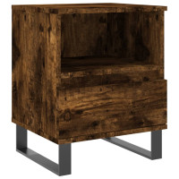 Produktbild för Sängbord 2 st rökfärgad ek 40x35x50 cm konstruerat trä