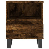 Produktbild för Sängbord 2 st rökfärgad ek 40x35x50 cm konstruerat trä