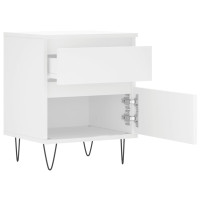 Produktbild för Sängbord 2 st vit 40x35x50 cm konstruerat trä