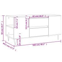 Produktbild för Soffbord grå sonoma 102x44,5x50 cm konstruerat trä