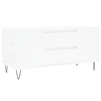 Produktbild för Soffbord vit 102x44,5x50 cm konstruerat trä