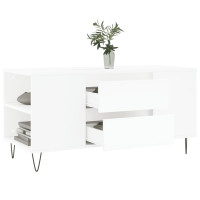 Produktbild för Soffbord vit 102x44,5x50 cm konstruerat trä