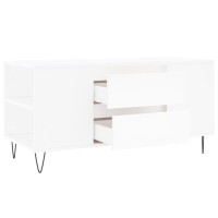 Produktbild för Soffbord vit 102x44,5x50 cm konstruerat trä