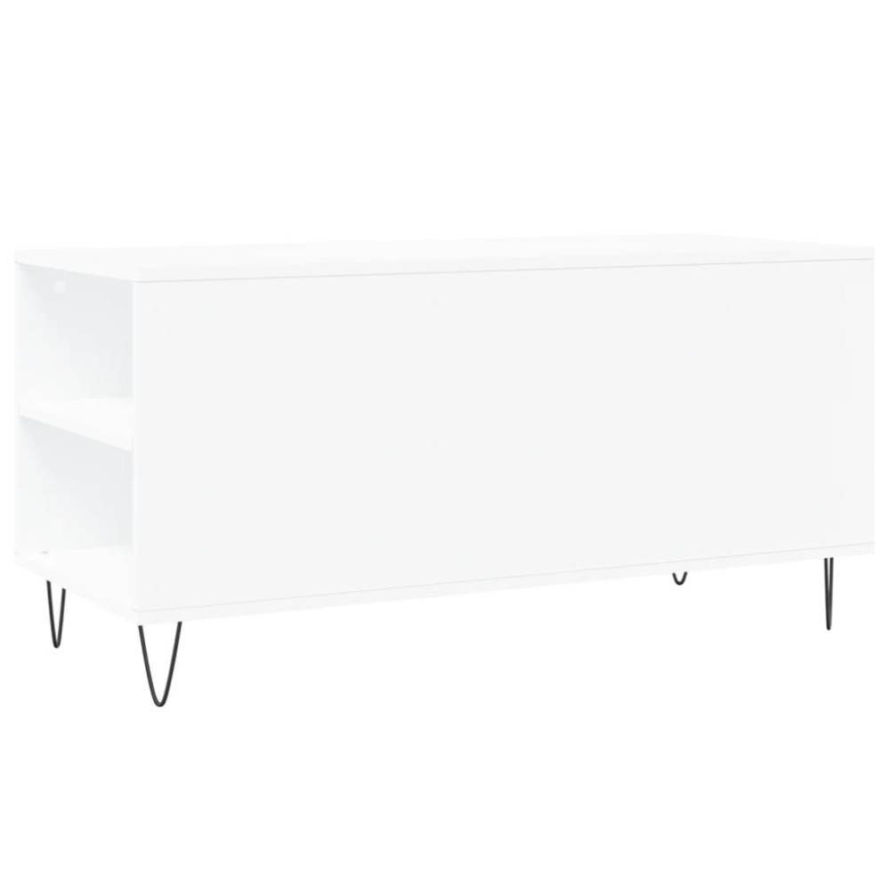 Produktbild för Soffbord vit 102x44,5x50 cm konstruerat trä