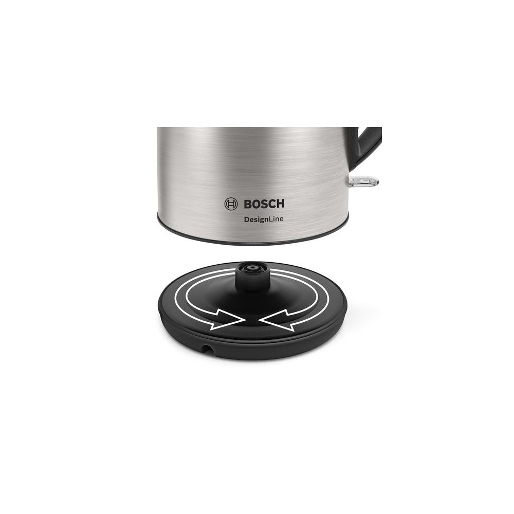 Produktbild för Bosch TWK3P420 vattenkokare 1,7 l 2400 W Svart, Rostfritt stål