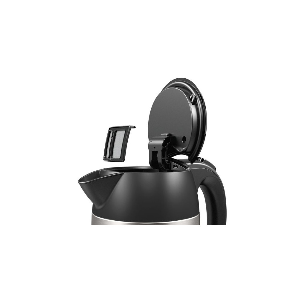 Produktbild för Bosch TWK3P420 vattenkokare 1,7 l 2400 W Svart, Rostfritt stål