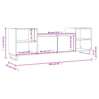 Produktbild för TV-skåp svart 160x35x55 cm konstruerat trä