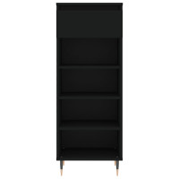 Produktbild för Skoskåp svart 40x36x105 cm konstruerat trä
