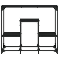 Produktbild för Konsolbord svart 89,5x28x76 cm konstruerat trä