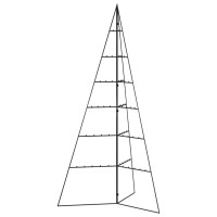 Produktbild för Julgran i metall svart 140 cm