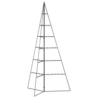 Produktbild för Julgran i metall svart 140 cm