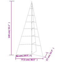 Produktbild för Julgran i metall svart 140 cm