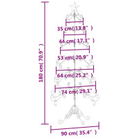 Produktbild för Julgran i metall svart 180 cm