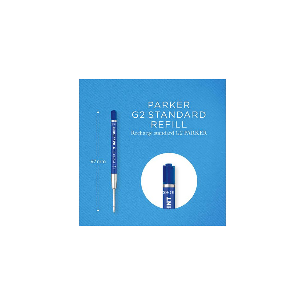 Produktbild för Refill PARKER Quinkflow M blå 2/fp