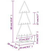 Produktbild för Julgran i metall svart 60 cm