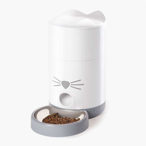 Catit Catit 43752 foder- och vattenautomat för hund och katt Plast, Rostfritt stål Vit Automatisk foderautomat
