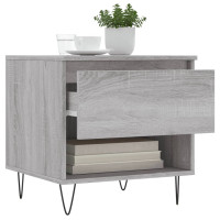 Produktbild för Soffbord grå sonoma 50x46x50 cm konstruerat trä