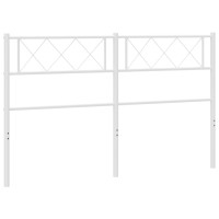 Produktbild för Huvudgavel metall vit 120 cm