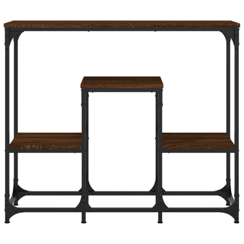 Produktbild för Avlastningsbord brun ek 89,5x28x76 cm konstruerat trä