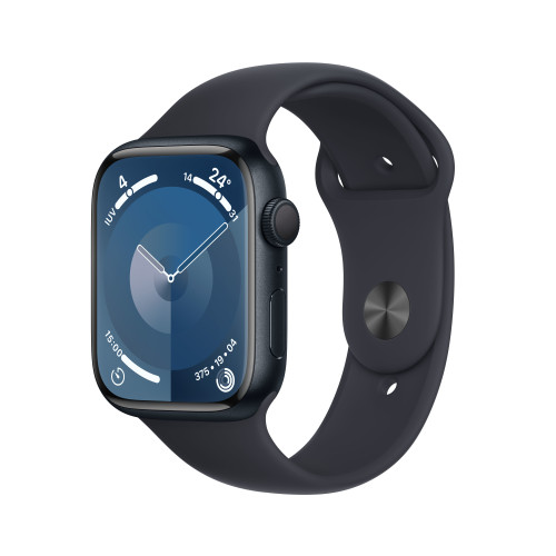 Apple Apple Watch Series 9 45 mm Digital 396 x 484 pixlar Pekskärm Svart Wi-Fi GPS